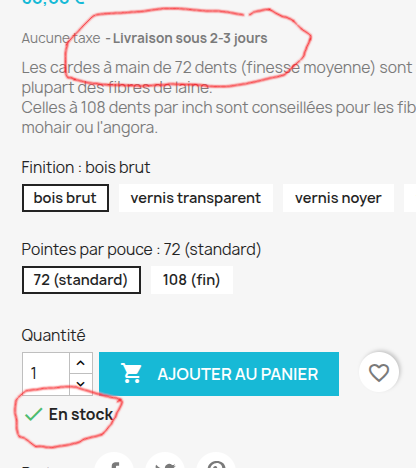 livraison sous 2-3 jours, en stock